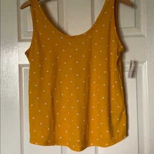 Yellow polka dot tank top